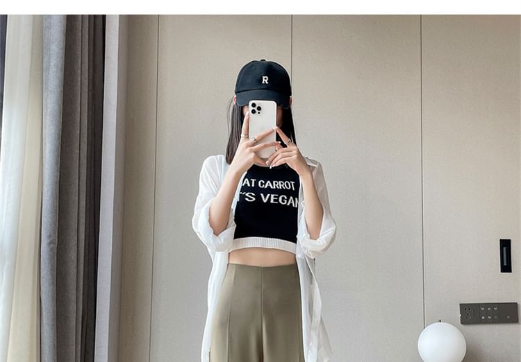 Designs) Waist (Various Leg High Pants Plain Dress Straight