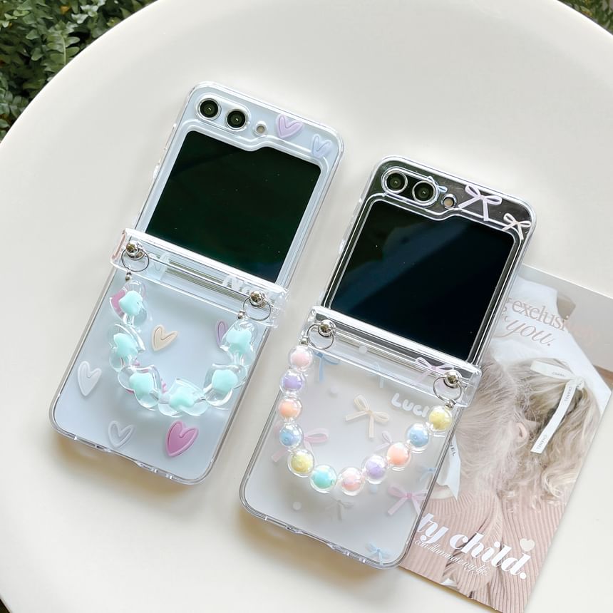 Heart Phone Strap / Set Bow Case
