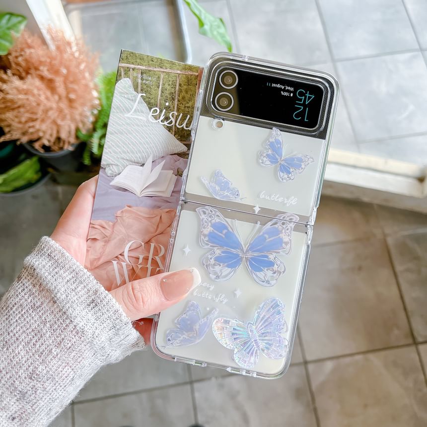 Phone / Strap Butterfly Case Floral Set