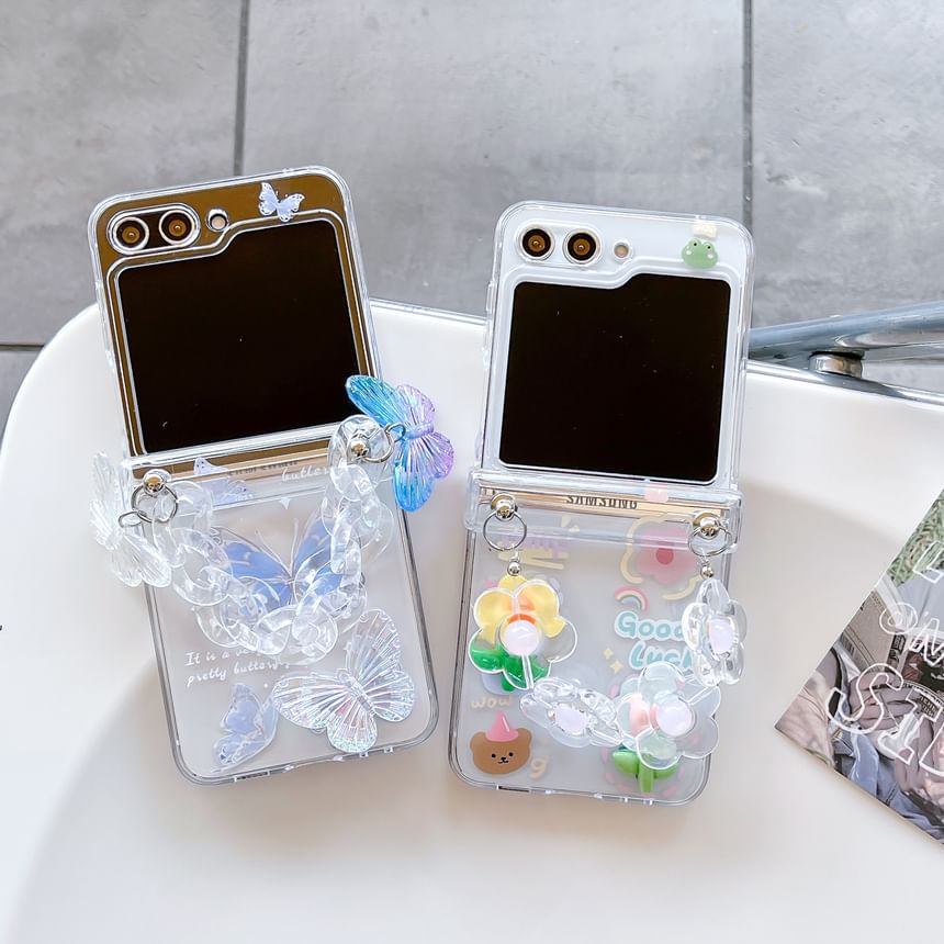 Phone / Strap Butterfly Case Floral Set