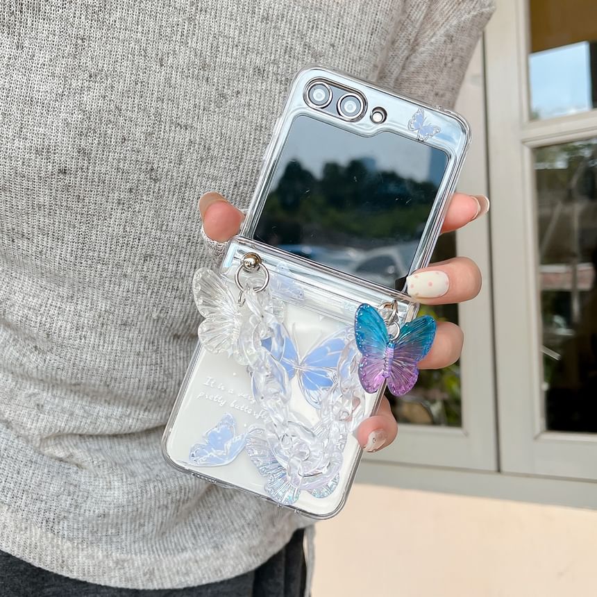 Phone / Strap Butterfly Case Floral Set