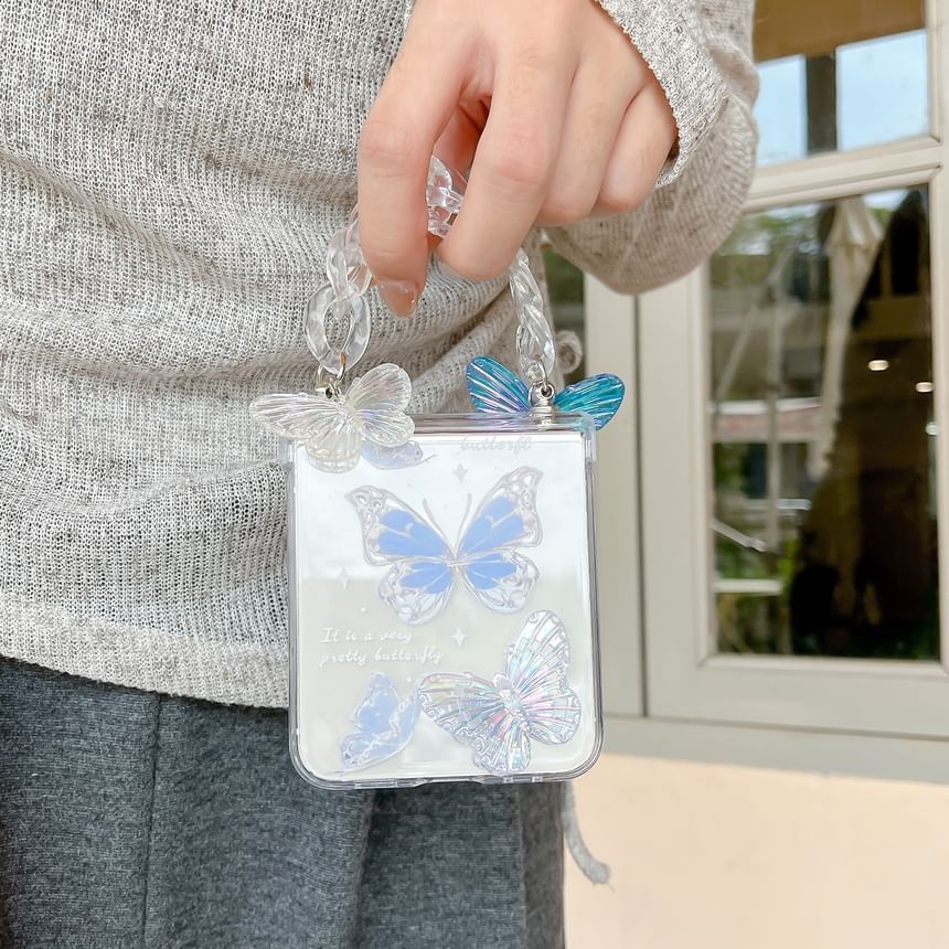 Phone / Strap Butterfly Case Floral Set