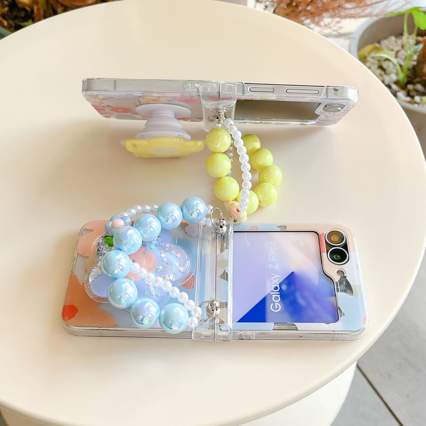 / Floral Phone Set Strap Case