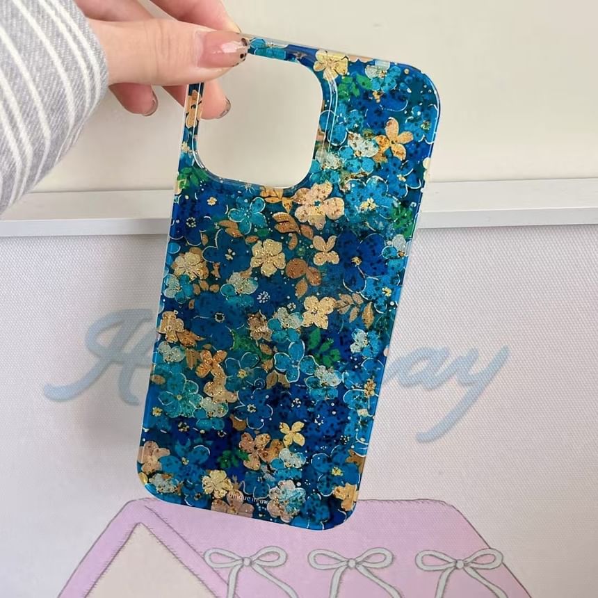 Set Case Strap Floral Phone /
