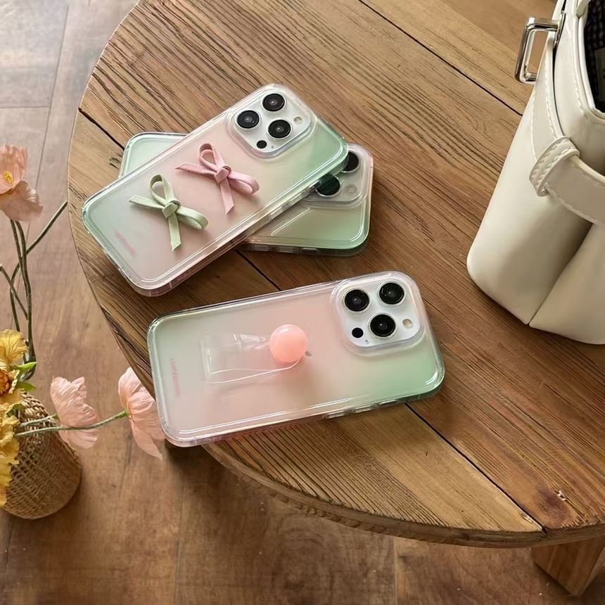 / Strap Case Ribbon Finger Phone