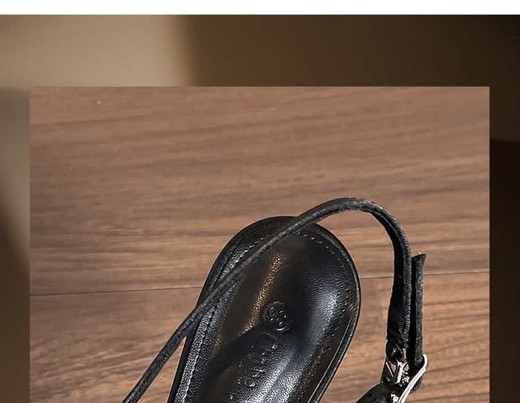 Satin High Sandals Heel Bow Toe Pointed Slingback