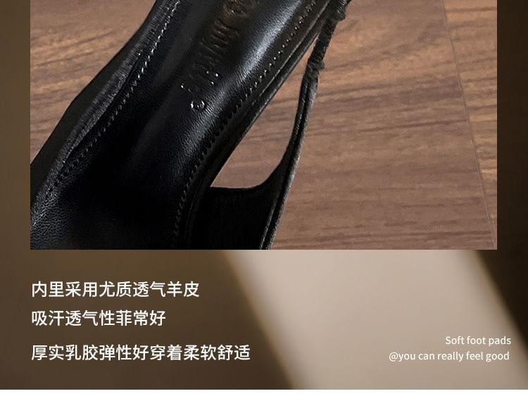 High Bow Toe Sandals Slingback Heel Satin Pointed