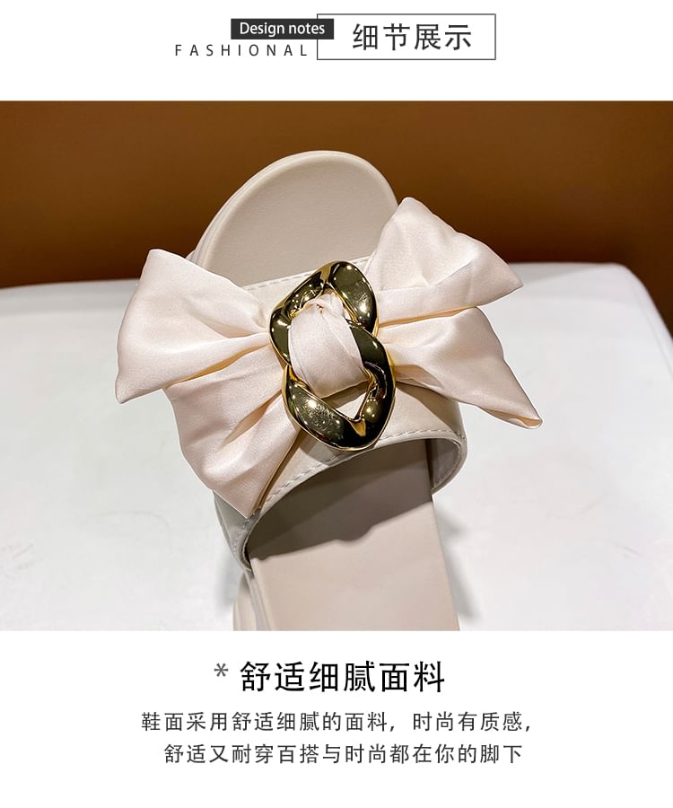 Bow Sandals Platform Slide