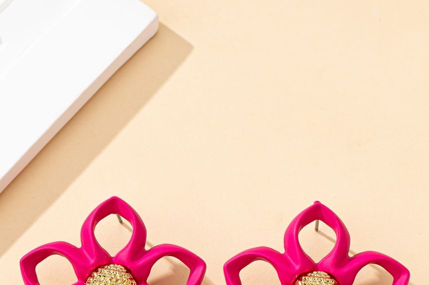 Floral Alloy Stud Earring