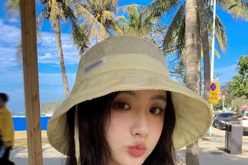 Bucket Lettering Plaid Hat Applique