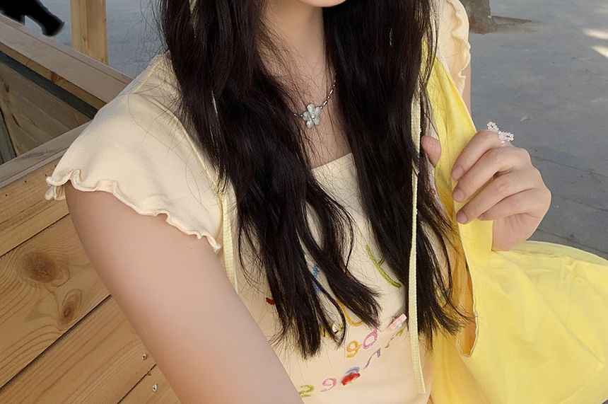 Bucket Lettering Plaid Hat Applique