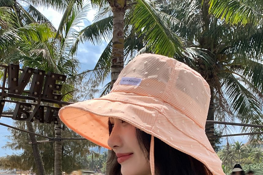 Bucket Lettering Plaid Hat Applique