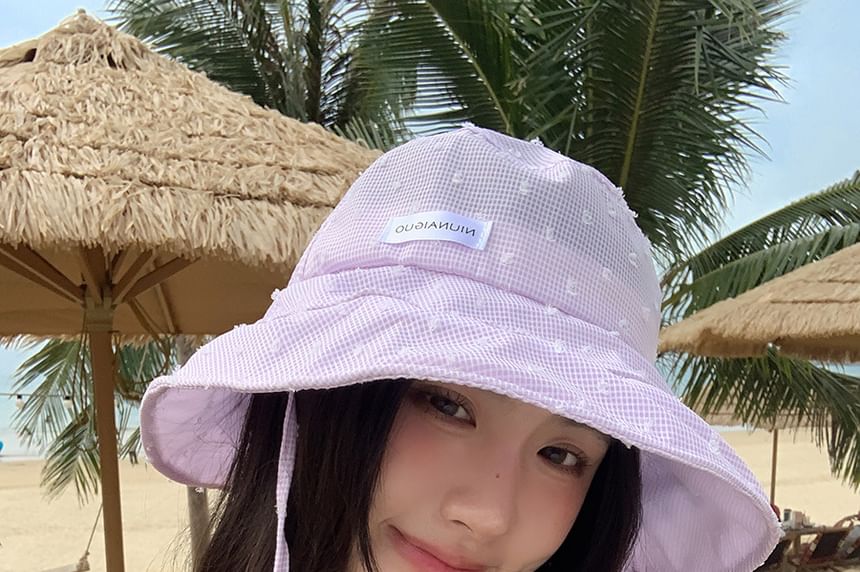 Bucket Lettering Plaid Hat Applique