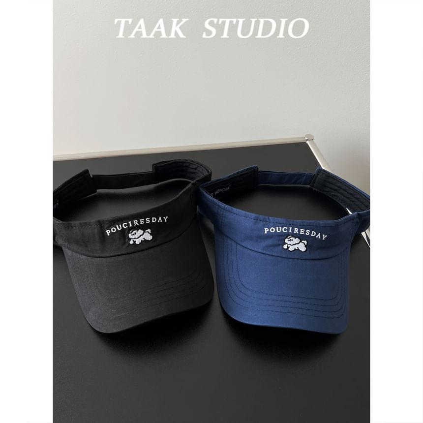 Visor Sun Embroidered Dog