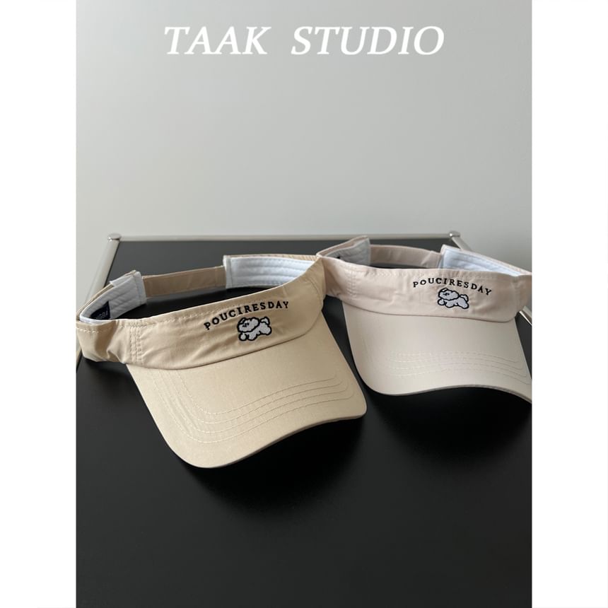 Visor Sun Embroidered Dog