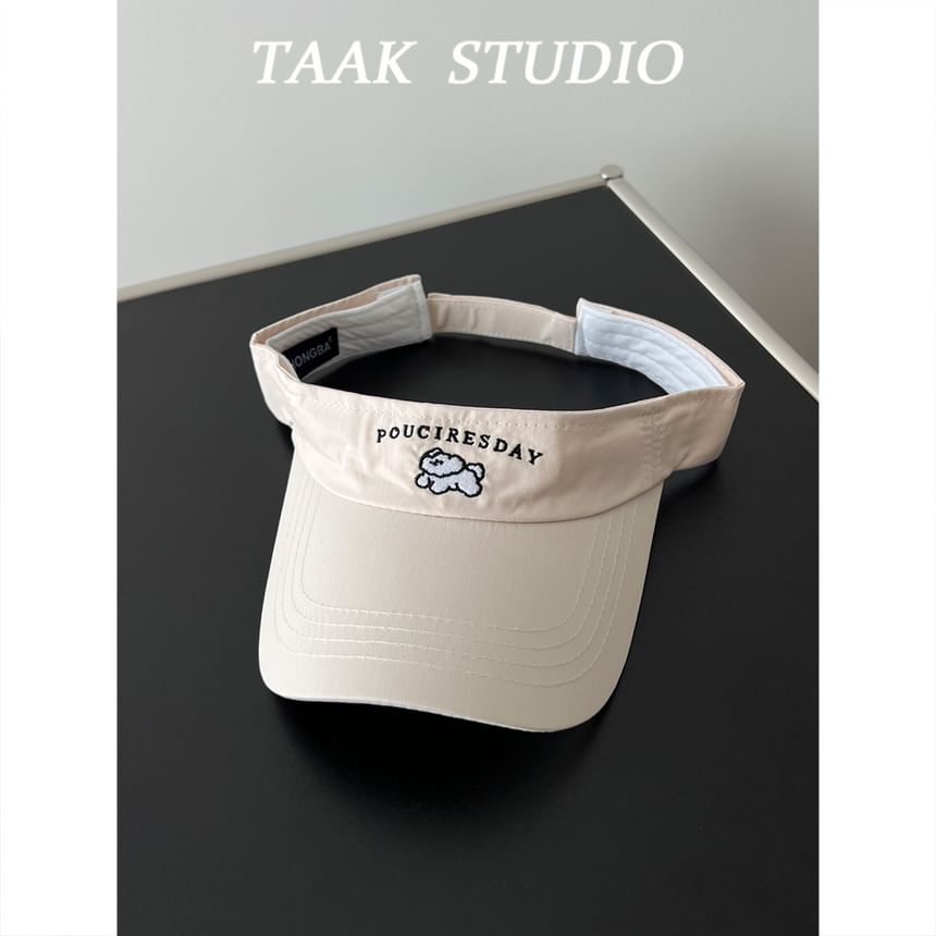 Visor Sun Embroidered Dog