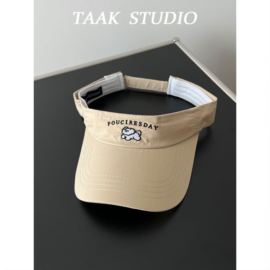 Visor Sun Embroidered Dog
