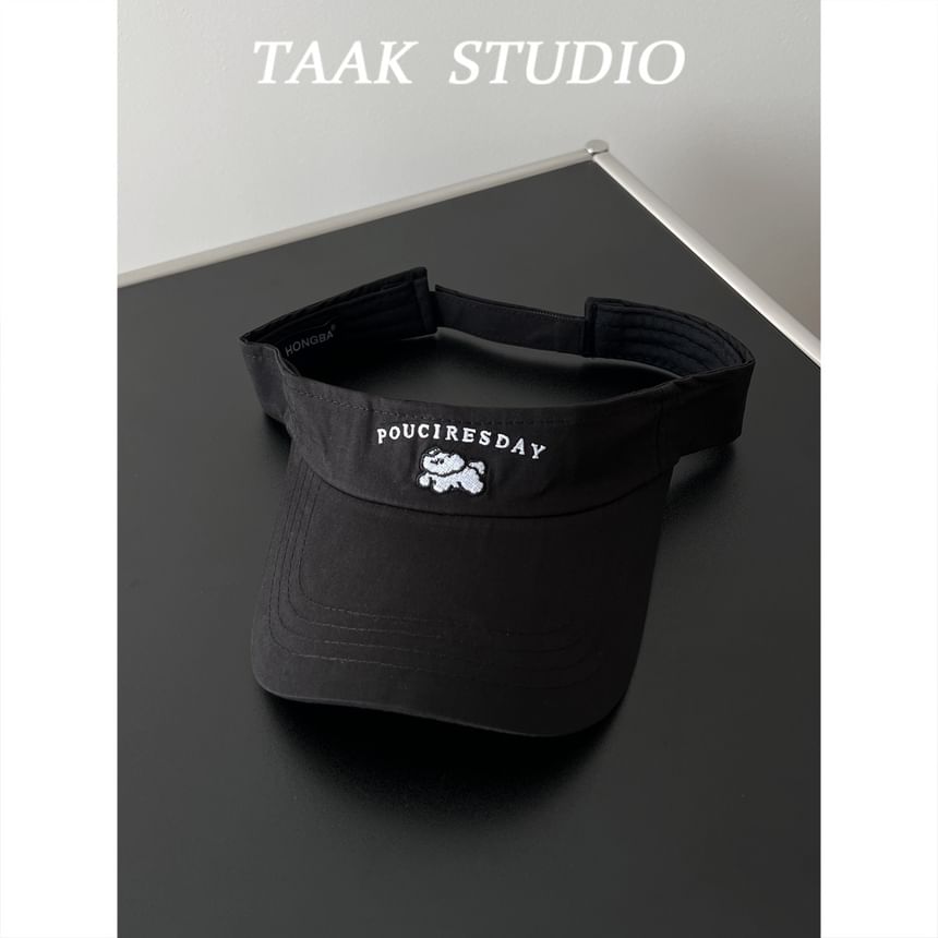 Visor Sun Embroidered Dog
