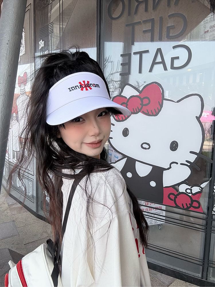 Embroidered Sun Lettering Visor