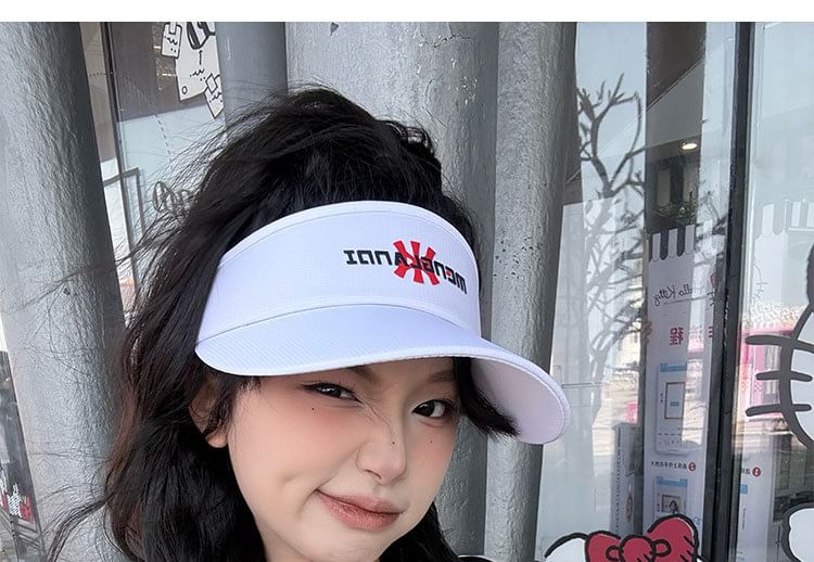 Embroidered Sun Lettering Visor