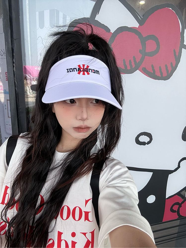 Embroidered Sun Lettering Visor