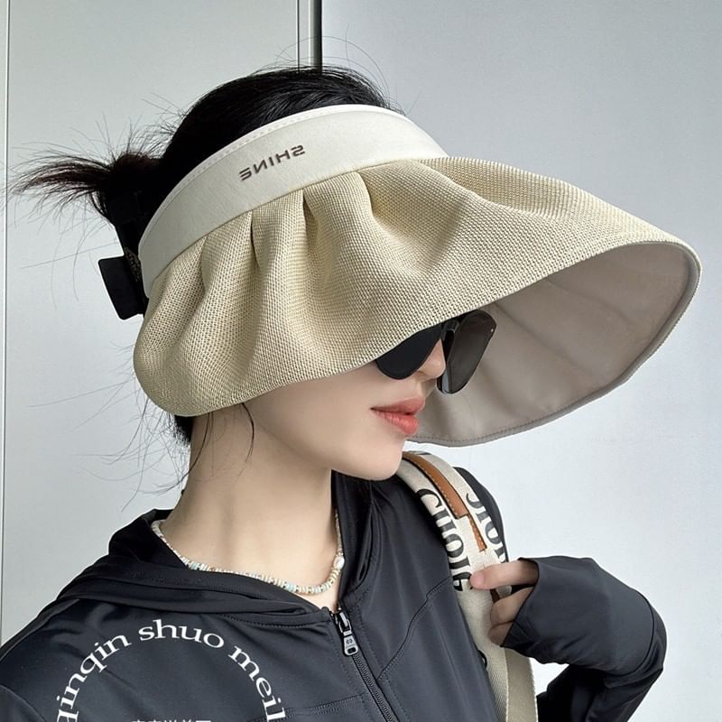 Ruffle Lettering Hat Sun