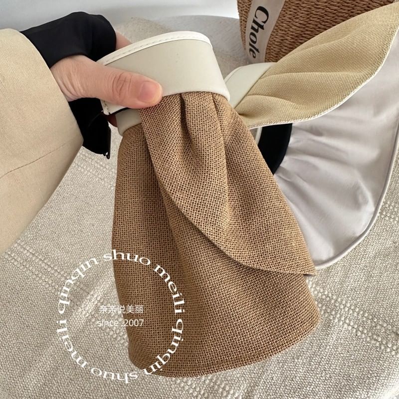 Ruffle Lettering Hat Sun