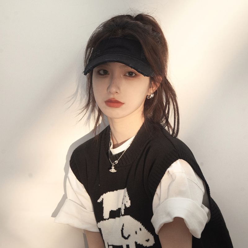 Sun Visor Distressed Plain