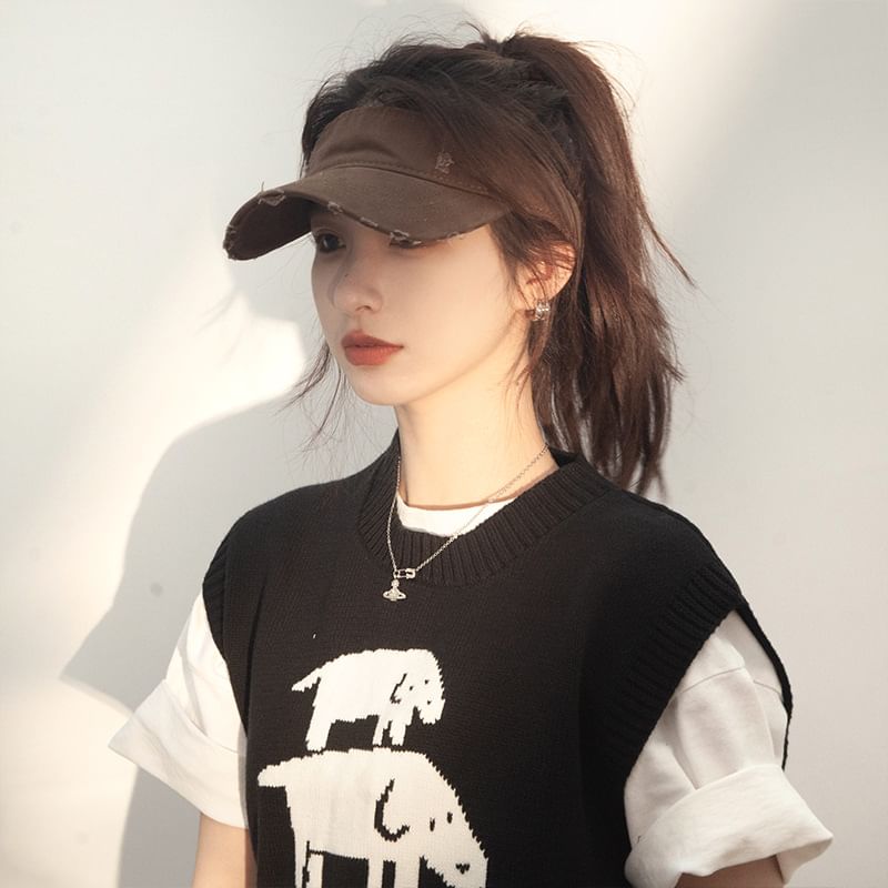 Sun Visor Distressed Plain