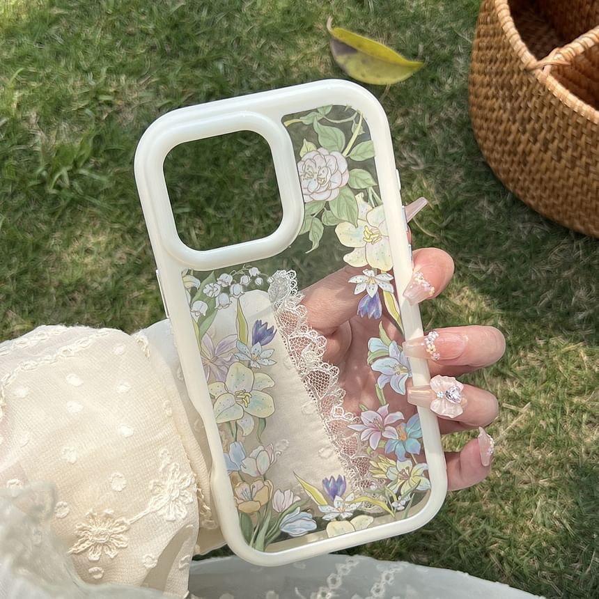 Phone Case Transparent Floral