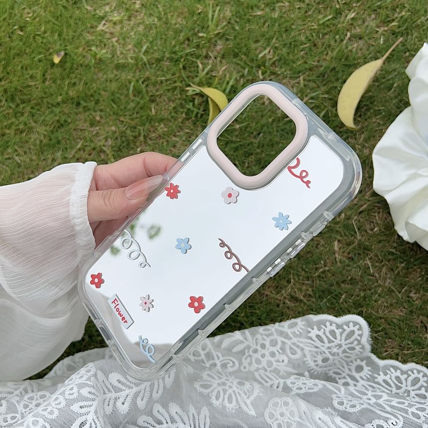 Mirrored Phone Case Floral