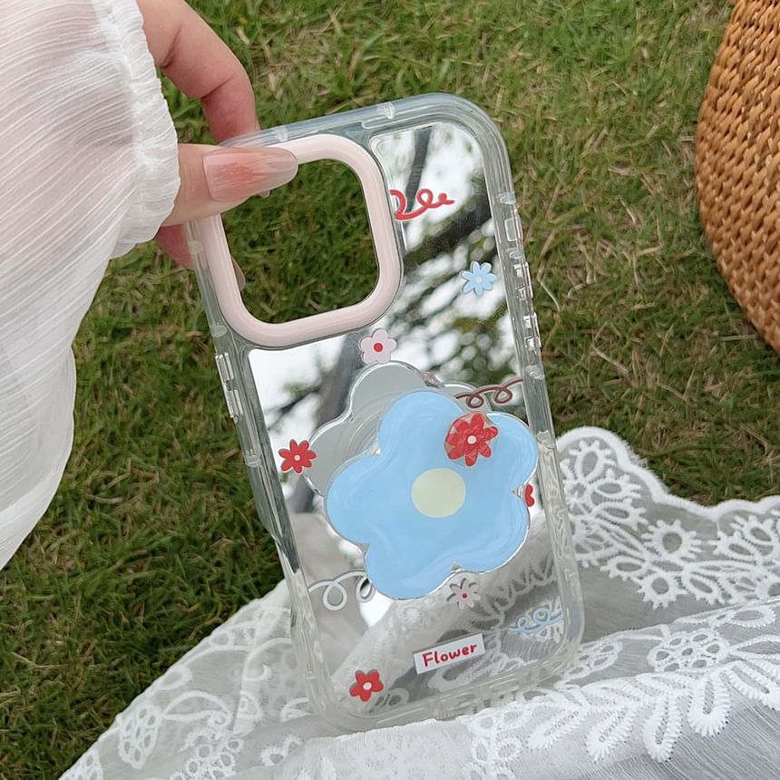 Mirrored Phone Case Floral