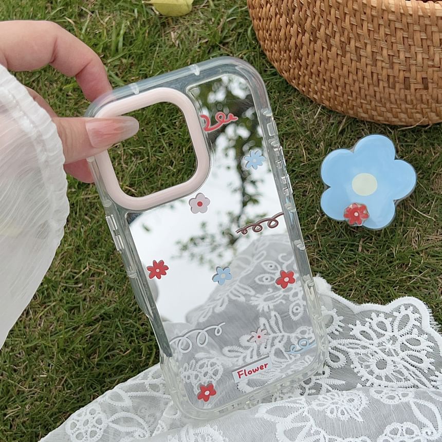Mirrored Phone Case Floral