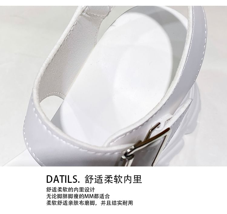 Chunky Rhinestone Heel Strappy Platform Sandals