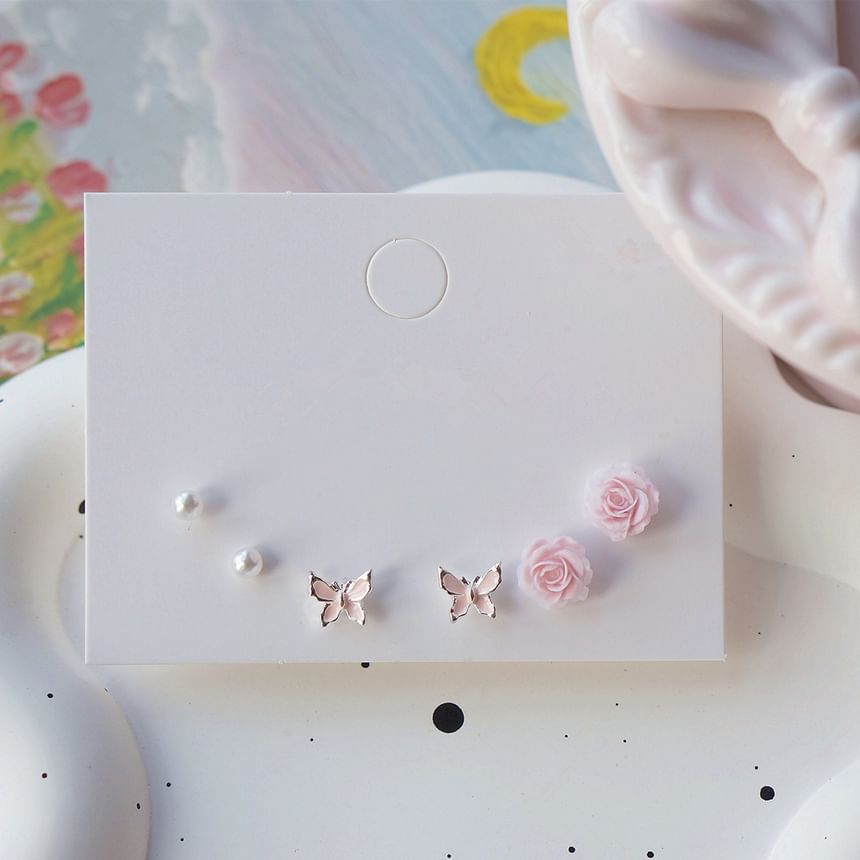 Sterling Stud Earring 6: of Set Silver 925