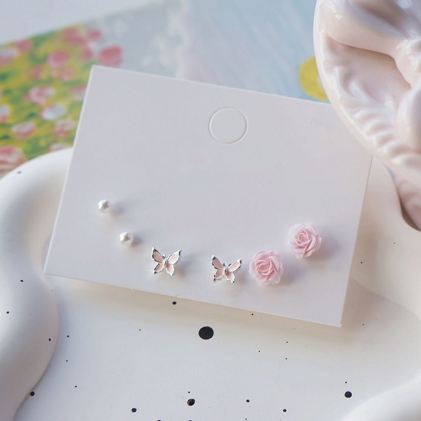 Sterling Stud Earring 6: of Set Silver 925