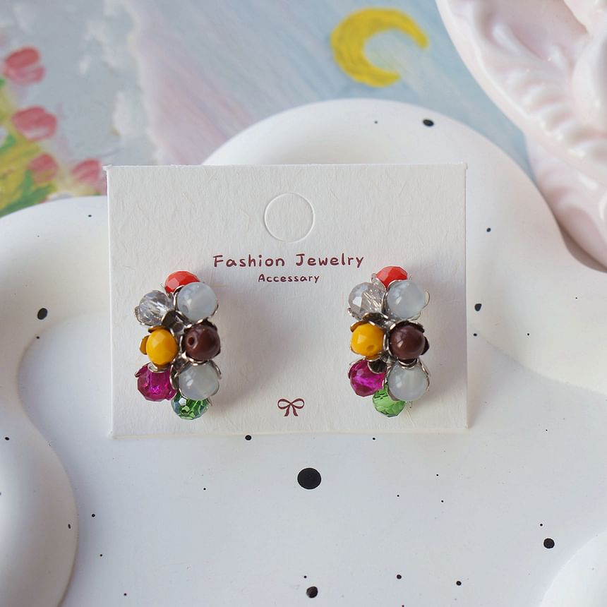 Stud Sterling Silver Earring 925 Bead