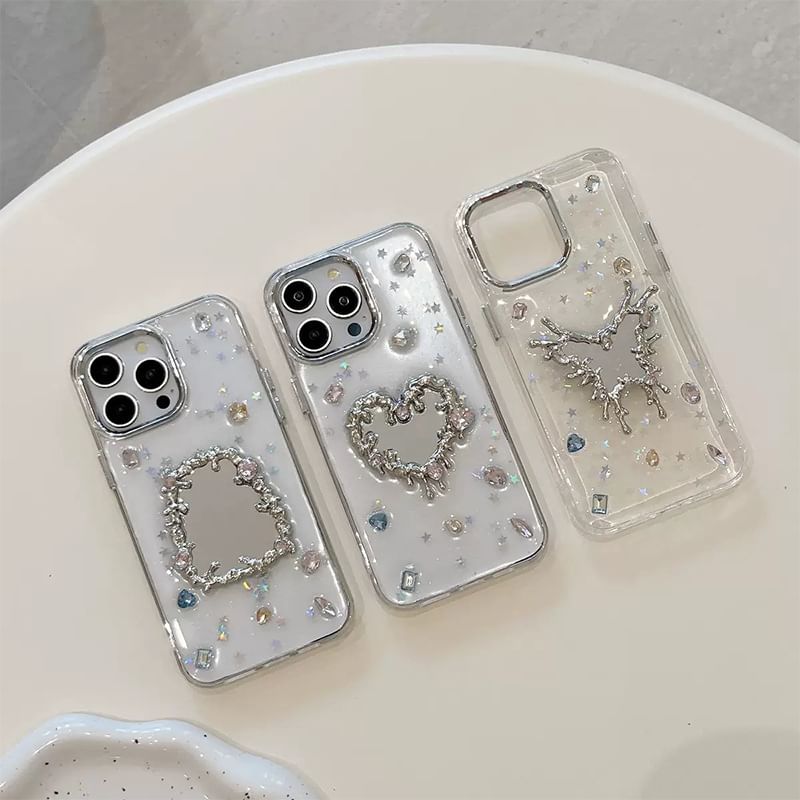 iPhone Rhinestone Mirror Case