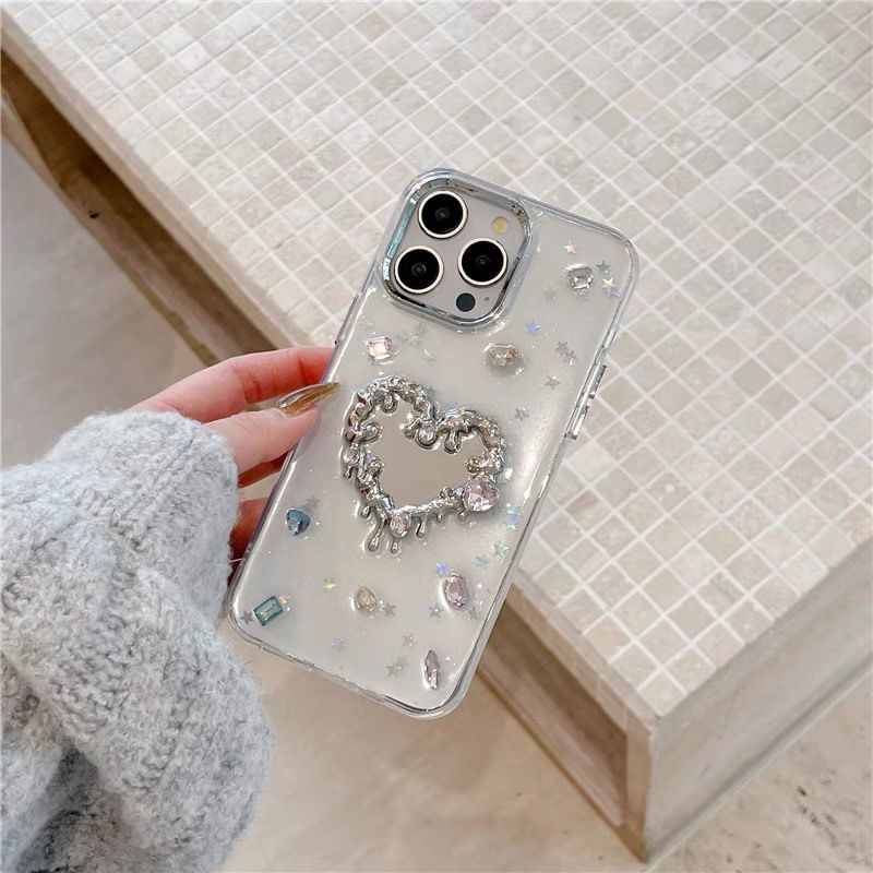 iPhone Rhinestone Mirror Case