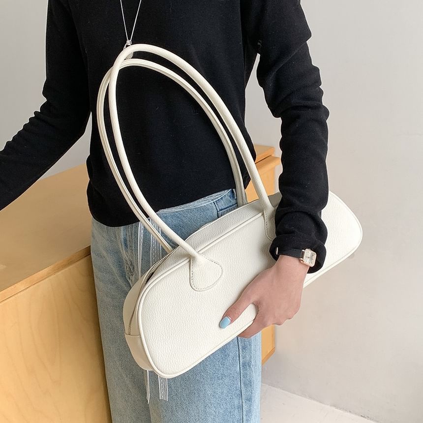 Leather Bag Plain Shoulder Faux