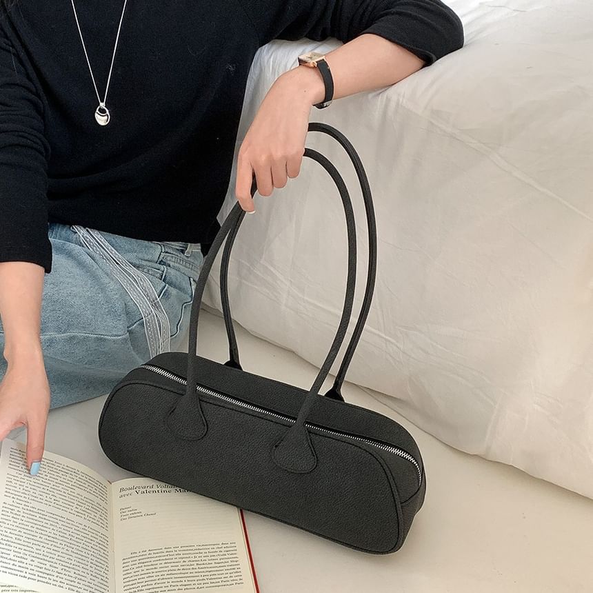 Leather Bag Plain Shoulder Faux