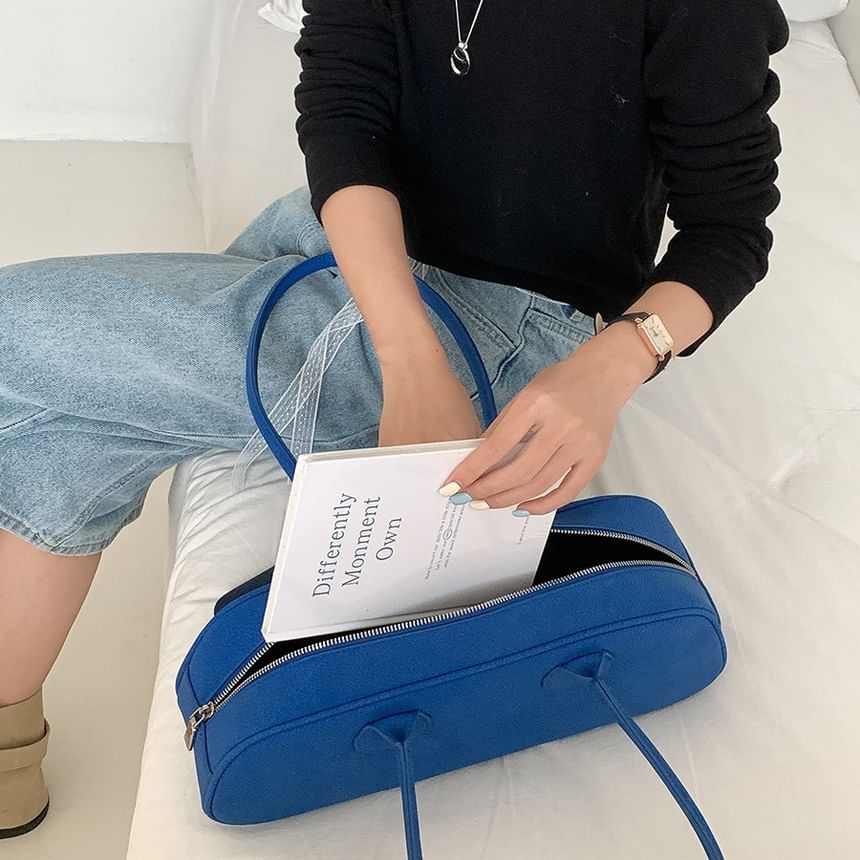 Leather Bag Plain Shoulder Faux