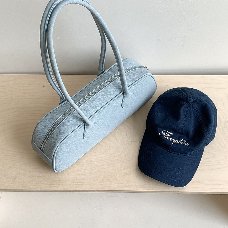 Leather Bag Plain Shoulder Faux