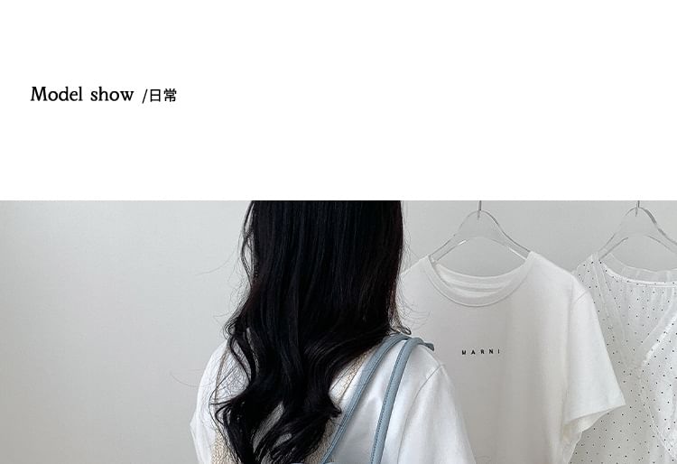 Faux Bag Shoulder Leather Plain