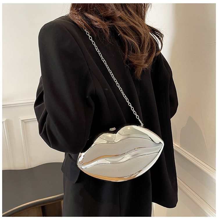 Bag Crossbody Strap Lips Chain