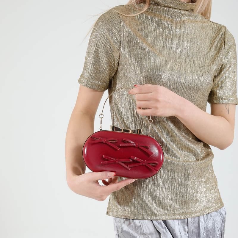 Chain Bag Strap Bow Crossbody