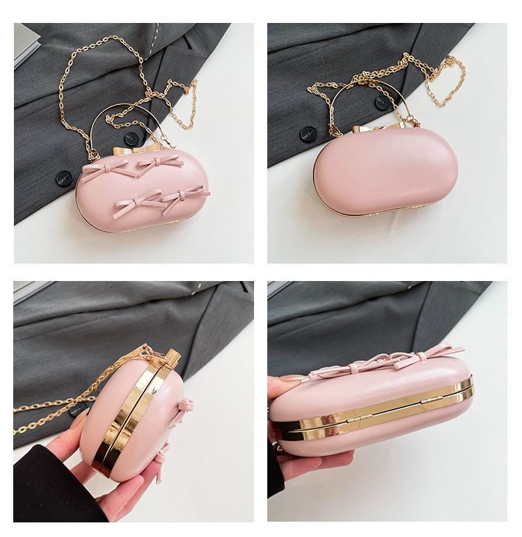 Chain Bag Strap Bow Crossbody