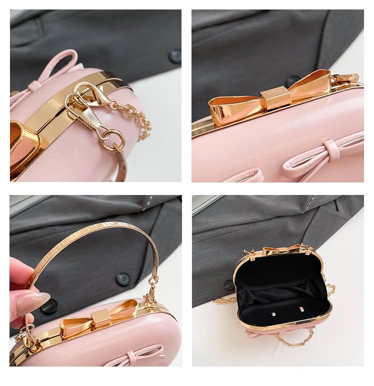 Chain Bag Strap Bow Crossbody