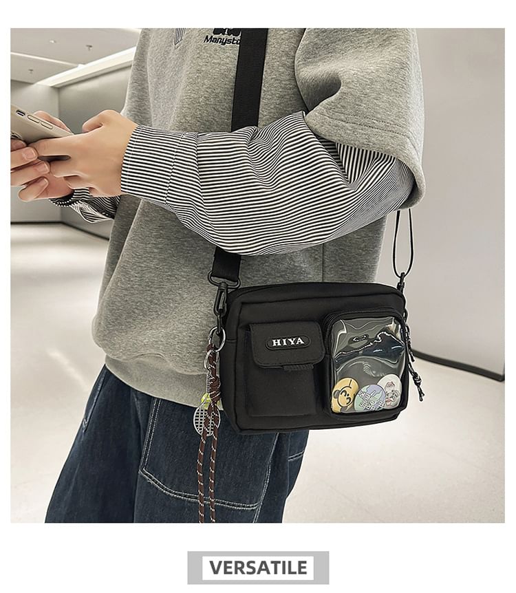 Lettering + Multi-Pocket Set: Bag Badge Crossbody