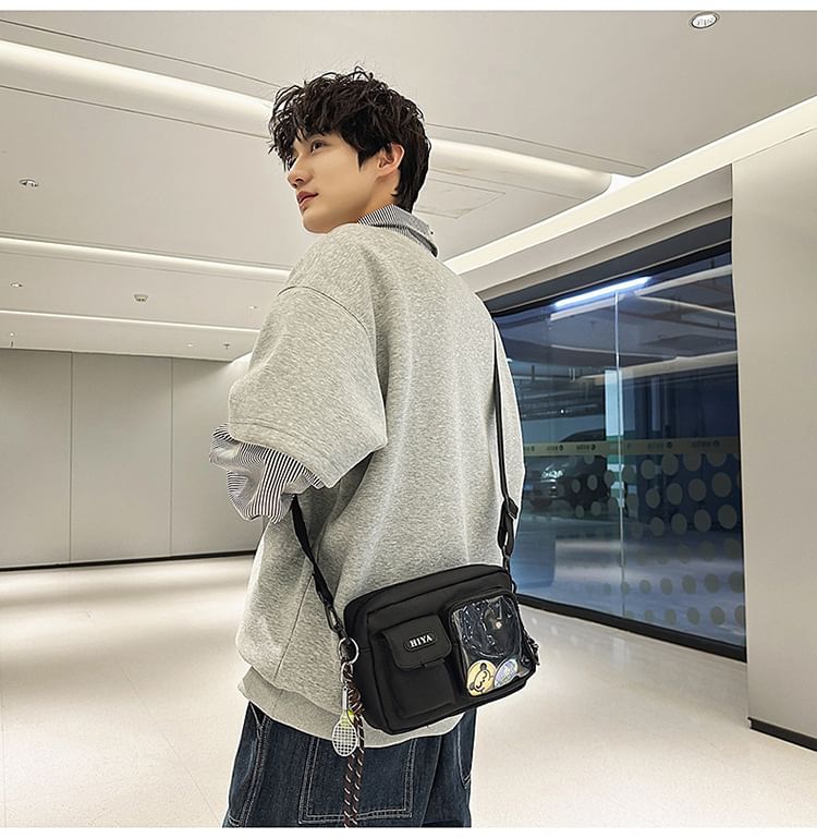 Lettering + Multi-Pocket Set: Bag Badge Crossbody